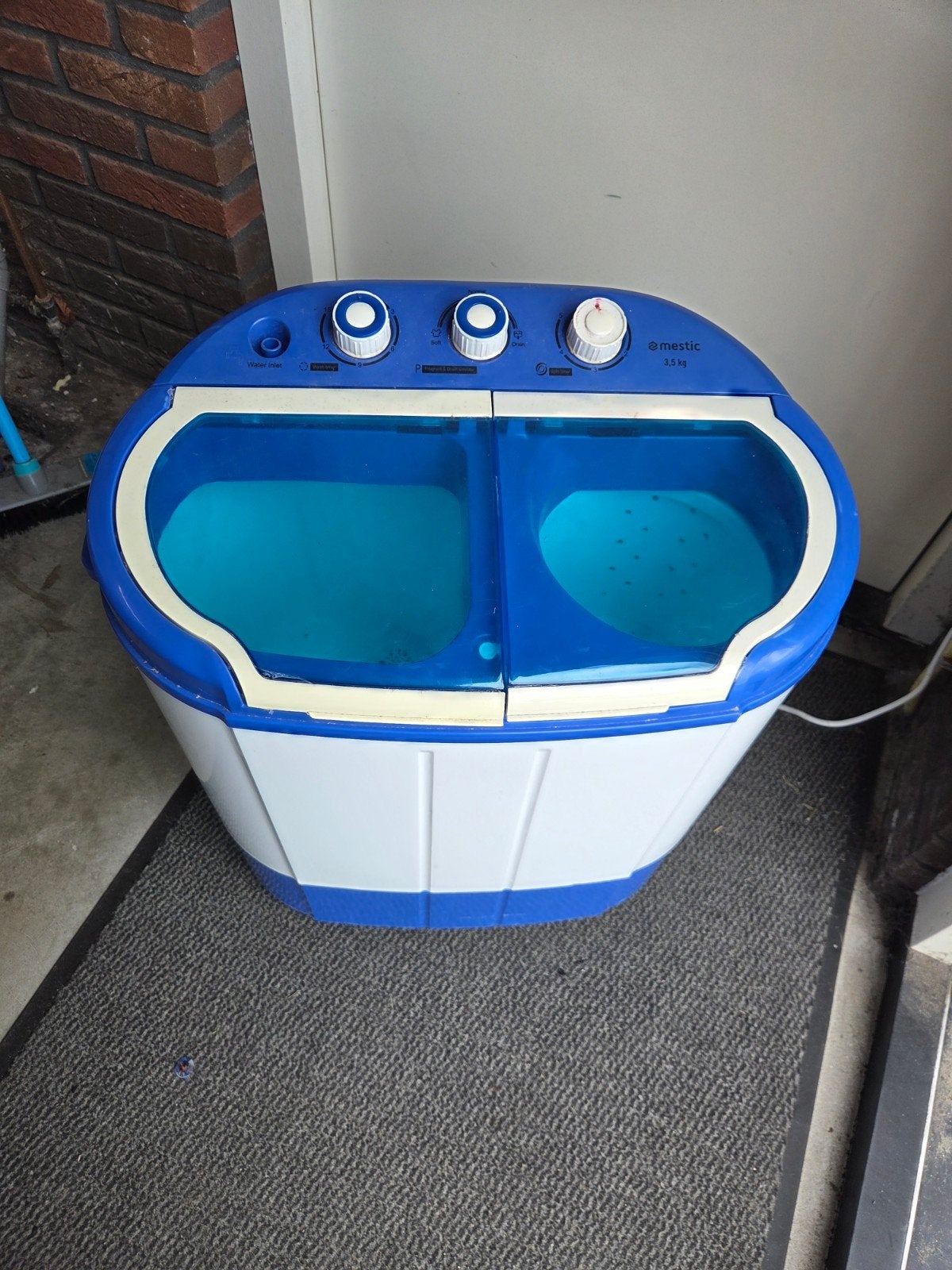 Mestic MW-120 Mini Wasmachine - Compact en Efficiënt, Ophalen, Minder dan 85 cm, Minder dan 4 kg, Bovenlader