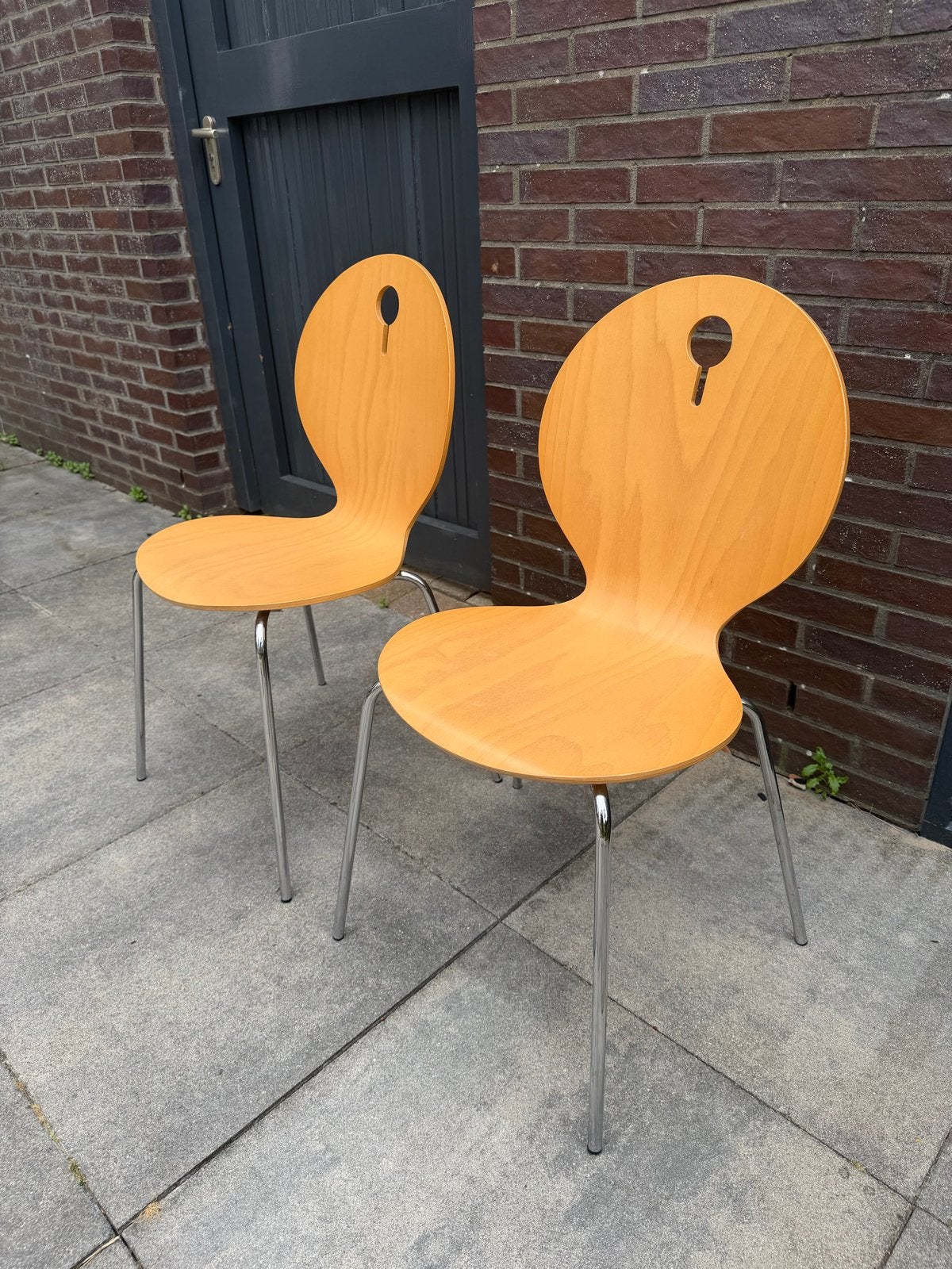 Vintage Calligaris design stoelen - Set van 2, Ophalen, Twee, Overige kleuren, Hout