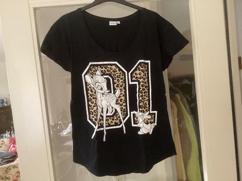 Bambi tshirt katoen // maat M, Kleding | Dames, Ophalen of Verzenden, Zo goed als nieuw, Korte mouw
