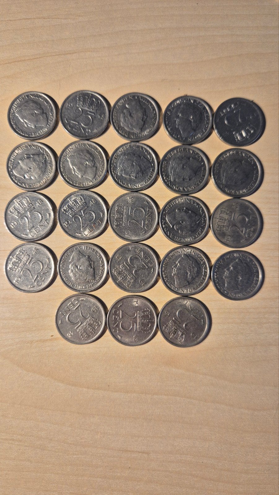 23 Kwartjes 1948 Koningin Wilhelmina, Postzegels en Munten, Ophalen, Koningin Wilhelmina, 25 cent, Losse munt