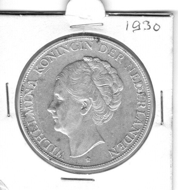 2.1/2 Gulden 1930, Postzegels en Munten, Munten | Nederland, Zilver, Ophalen of Verzenden, Koningin Wilhelmina, Losse munt