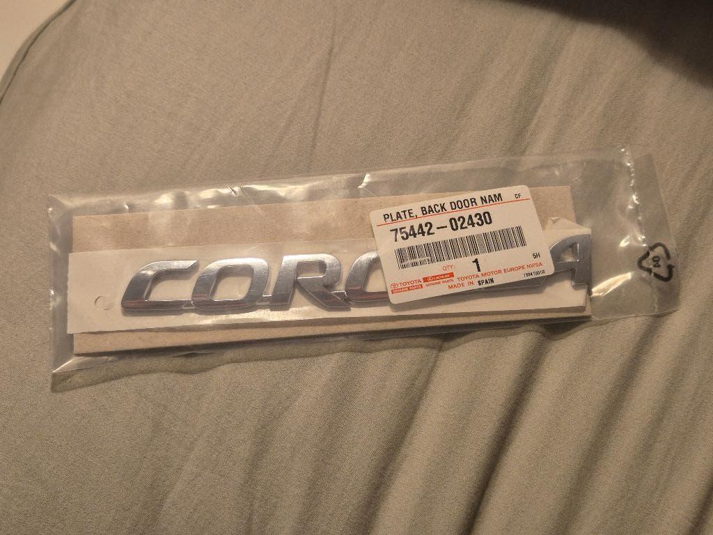 Corolla emblem original Toyota 75442-02430, Ophalen of Verzenden, Nieuw, Auto's
