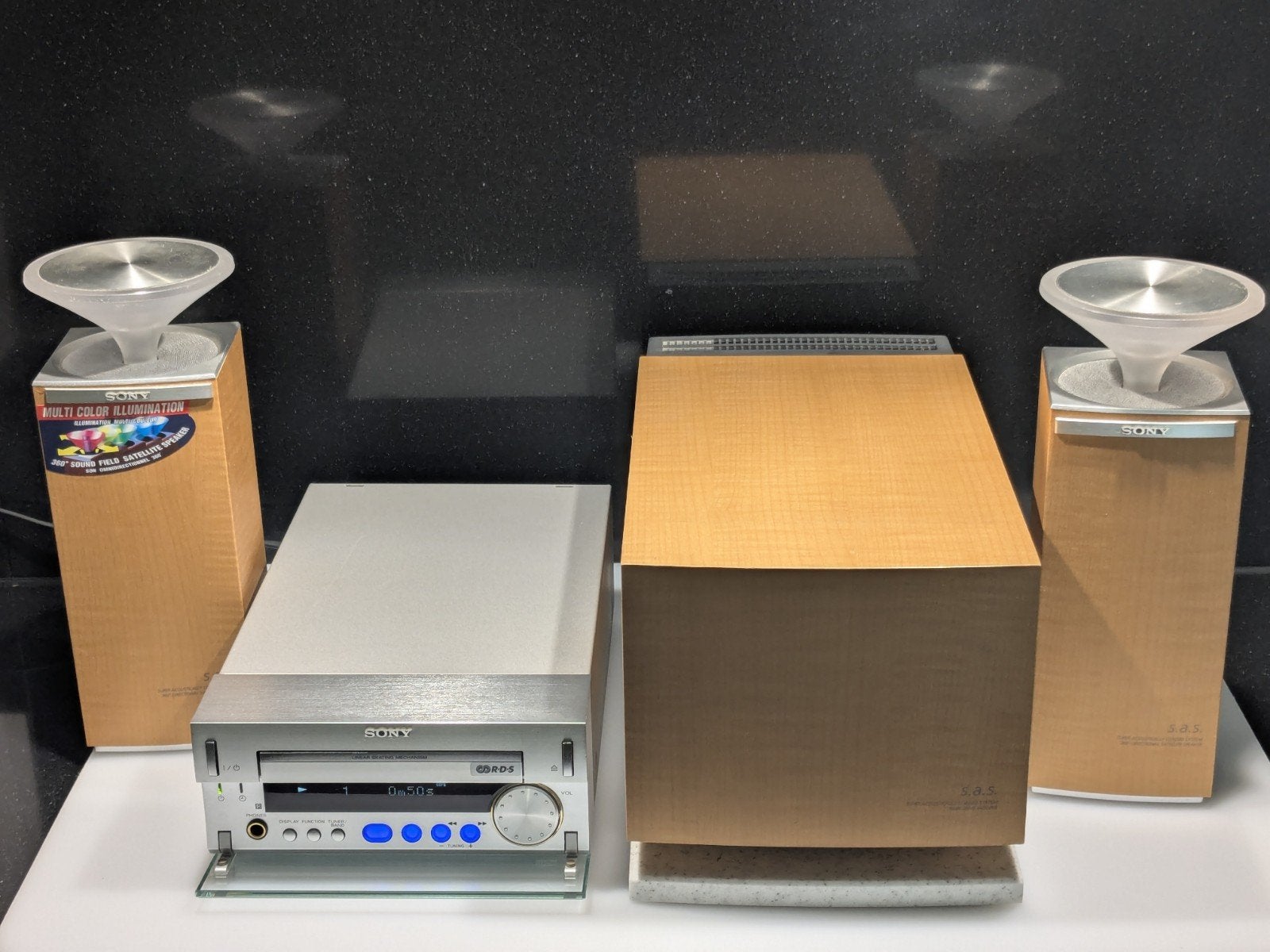 Sony Microset met CD-speler en 360 Sound Field Speakers, Gebruikt, Ophalen of Verzenden, Microset, Sony