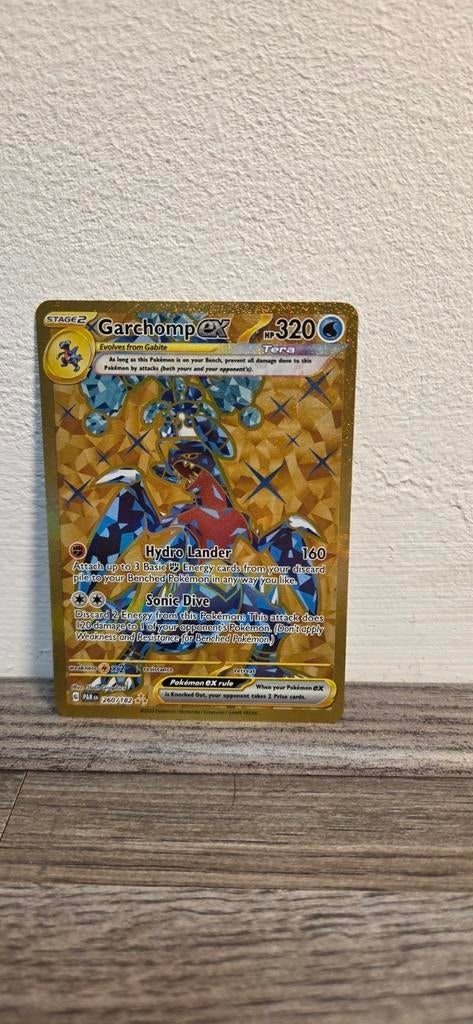 Garchomp ex Gold Secret Rare Pokémon Kaart, Ophalen, Zo goed als nieuw, Losse kaart, Foil