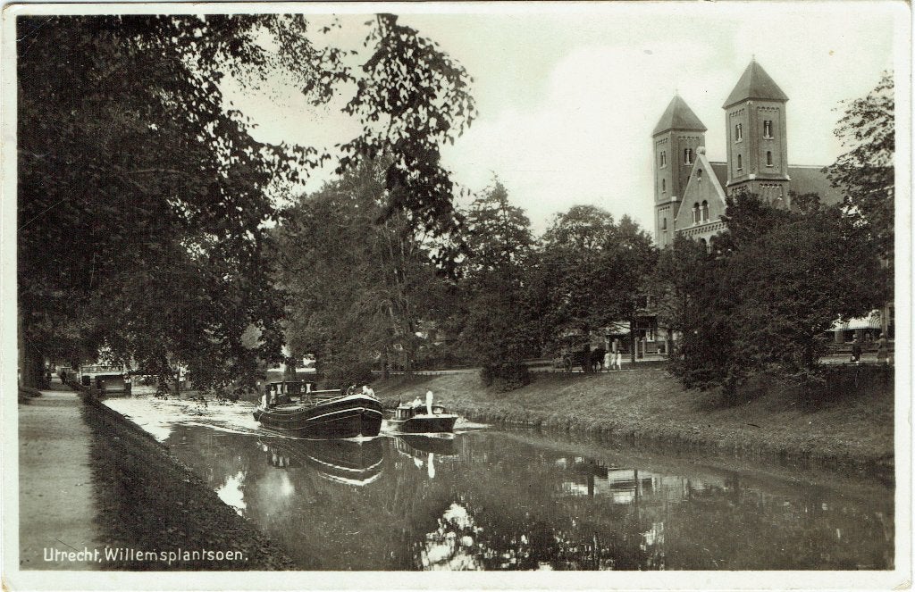 Ansichtkaart Utrecht Willemsplantsoen, Verzenden, 1920 tot 1940, Gelopen, Utrecht