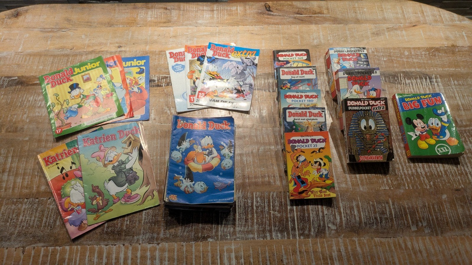 Grote collectie Donald Duck weekbladen en pockets., Meerdere stripboeken, Ophalen, Gelezen, Walt Disney