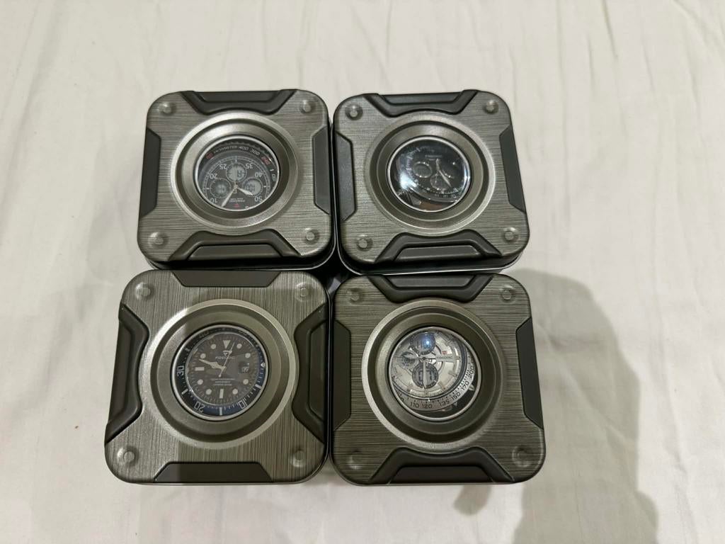 Set van 4 Frederique Constant Herenhorloges, Overige merken, Staal, Polshorloge, Nieuw