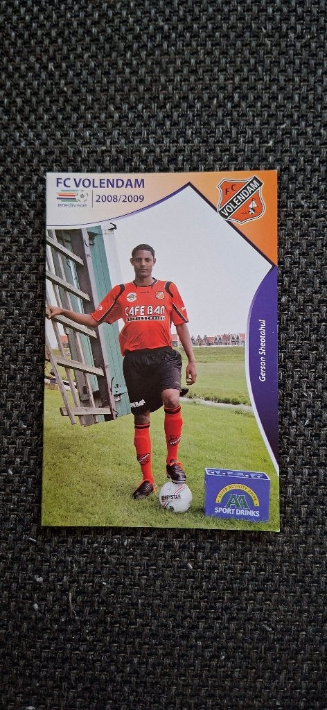Spelerskaart met handtekening; Gerson Sheotahul FC Volendam, Ophalen of Verzenden, Nieuw, Overige binnenlandse clubs, Spelerskaart
