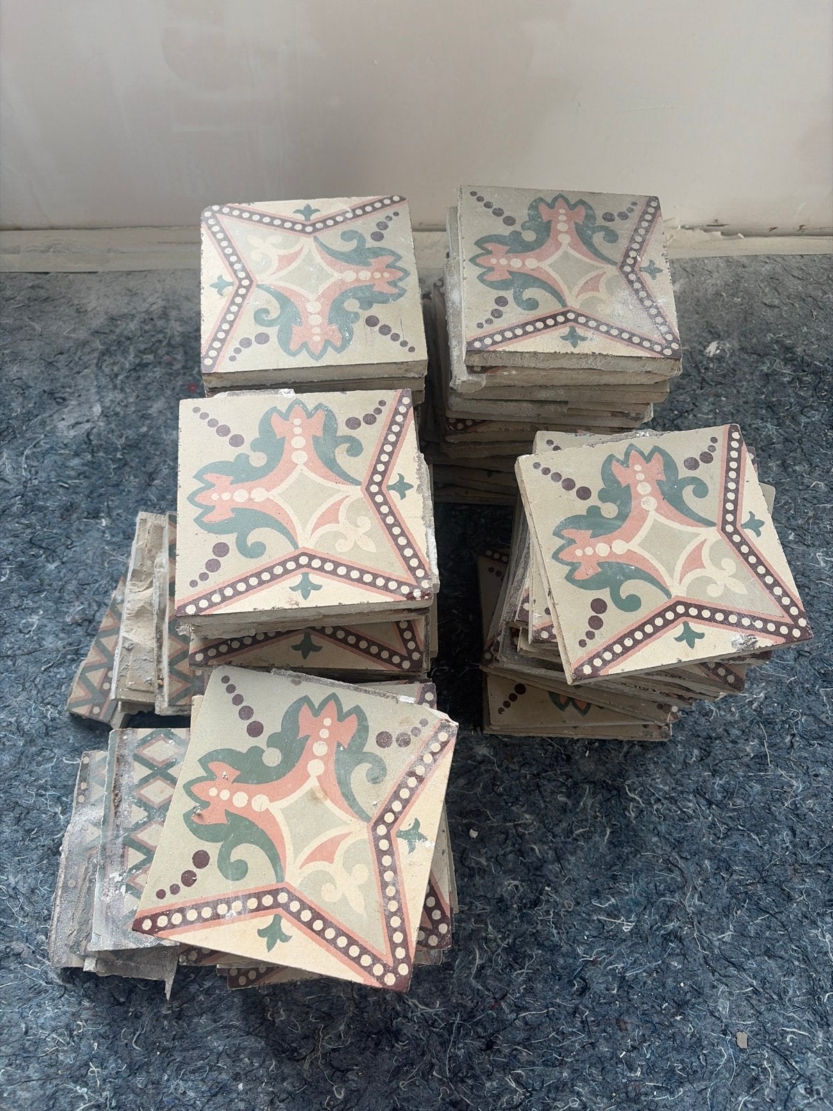 Authentieke Patroontegels - Vintage Design, Ophalen, Overige materialen, Gebruikt, 20 tot 40 cm