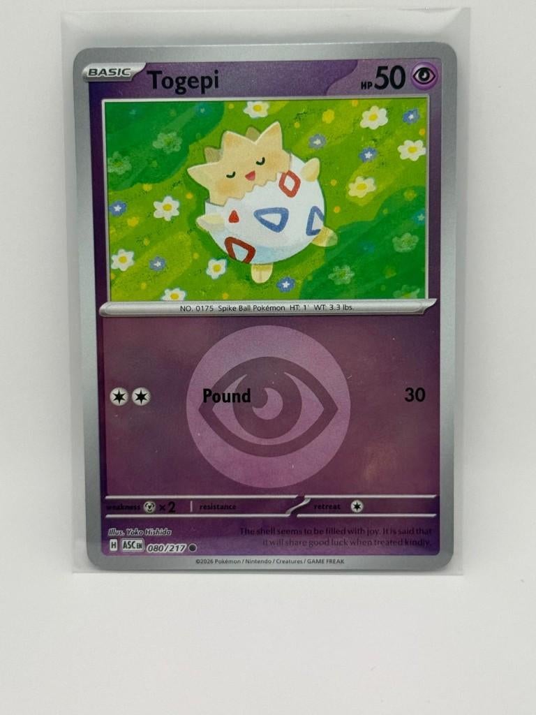 Togepi [Energy] #80 Pokemon Ascended Heroes, Verzenden, Nieuw, Losse kaart, Foil