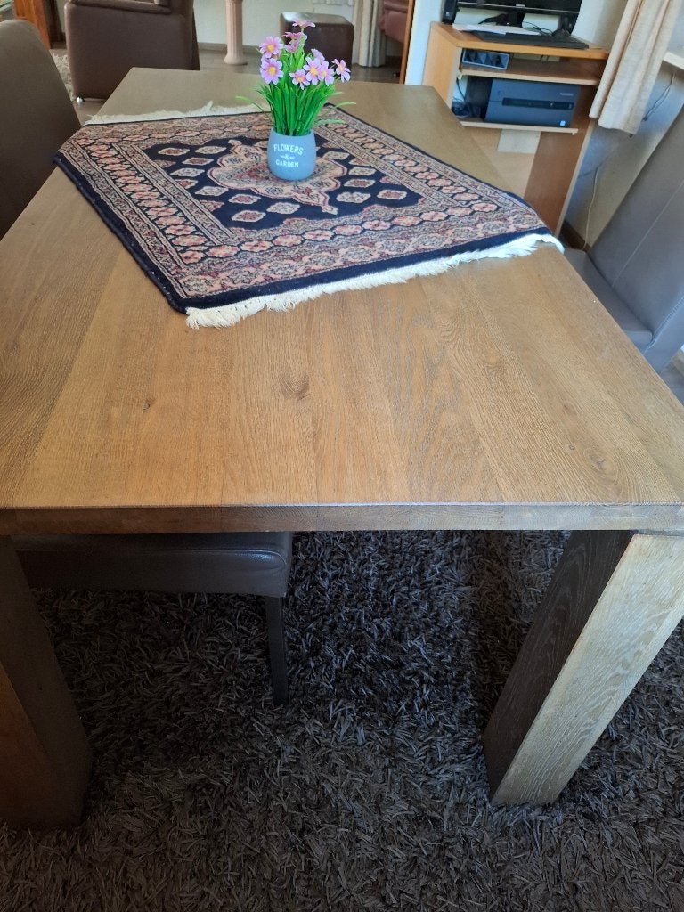 Eettafel, Ophalen, Gebruikt, Eikenhout, 50 tot 100 cm