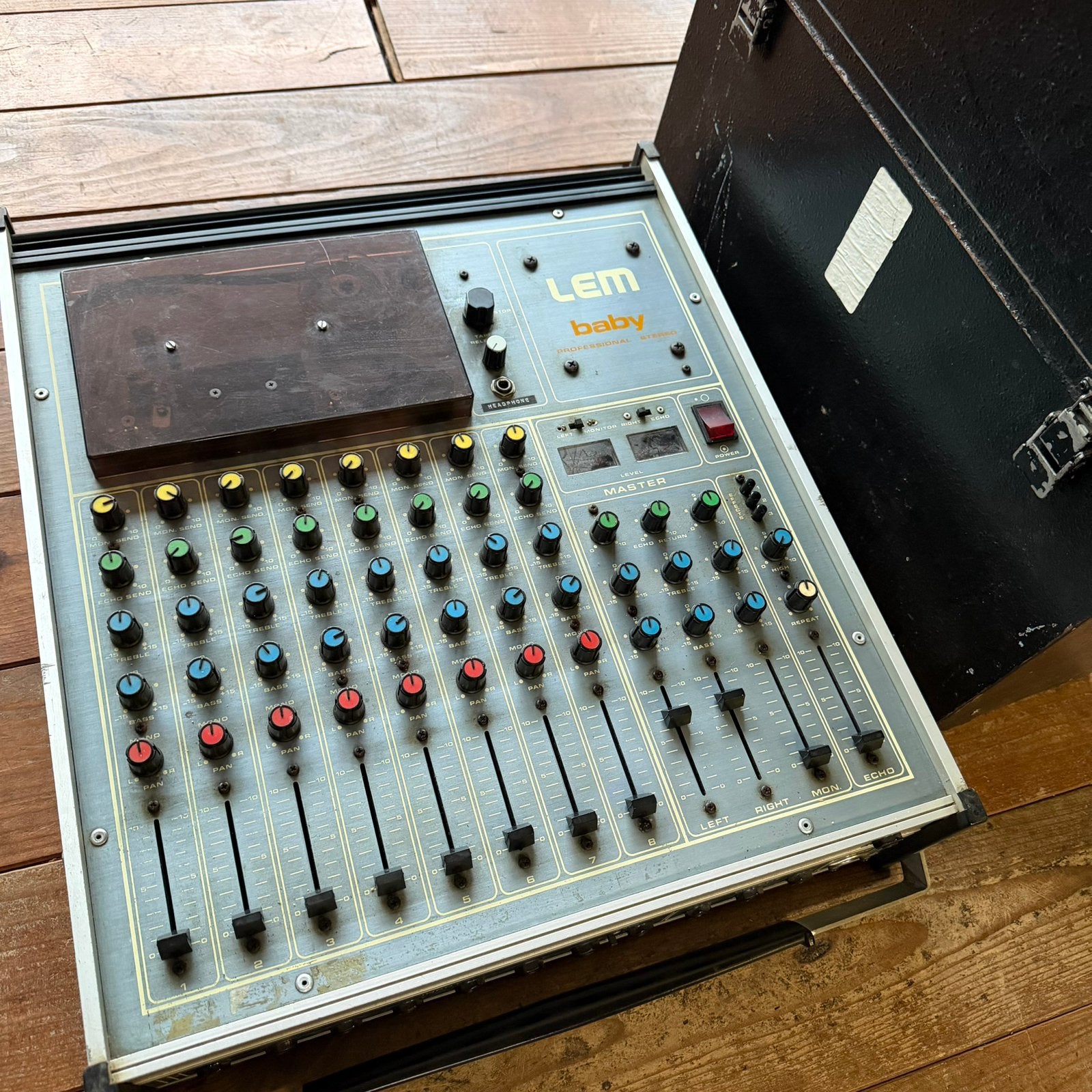 Vintage Lem Baby Echo Versterker met Tape Echo, Ophalen, Gebruikt, 5 tot 10 kanalen, Microfooningang