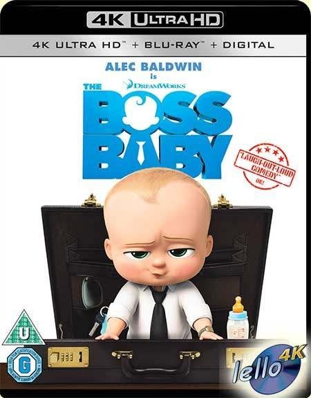 Blu-ray 4K: DreamWorks The Boss Baby (2017 Alec Baldwin) UK1, Ophalen of Verzenden, Nieuw in verpakking, 4K Ultra HD Blu-ray, Tekenfilms en Animatie