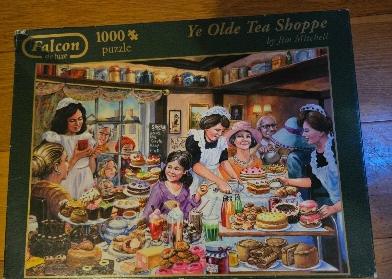 Falcon de Luxe Legpuzzel 'Ye Olde Tea Shoppe' 1000 stukjes, Ophalen of Verzenden, 500 t/m 1500 stukjes, Gebruikt, Legpuzzel