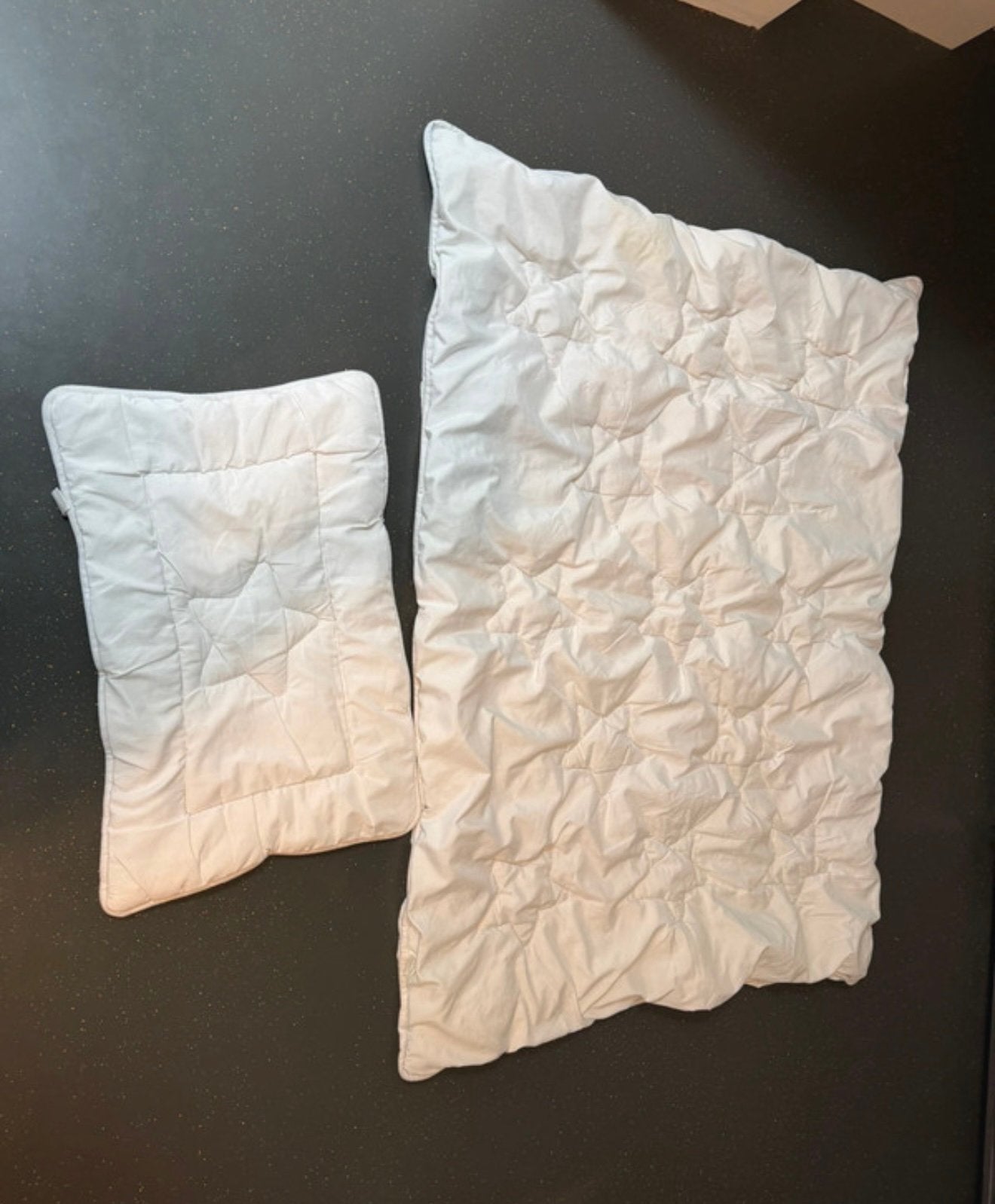 Beddengoed set: deken en kussen voor baby/peuter, Ophalen of Verzenden, Gebruikt, Wit, Jongetje of Meisje