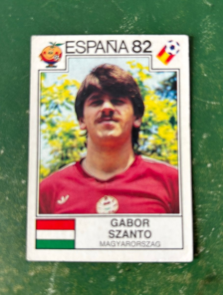 Panini plaatje Gabor Szantp Hongarije WK 82, Ophalen of Verzenden