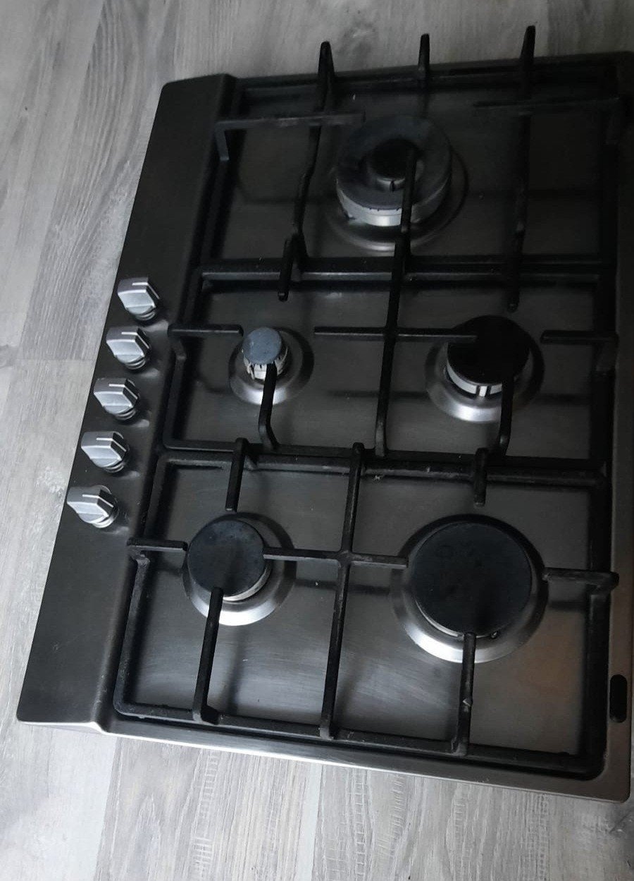 Goedwerkende gebruikte inbouw gaskookplaat met 5 pitten., Ophalen, Gebruikt, Inbouw, Gas
