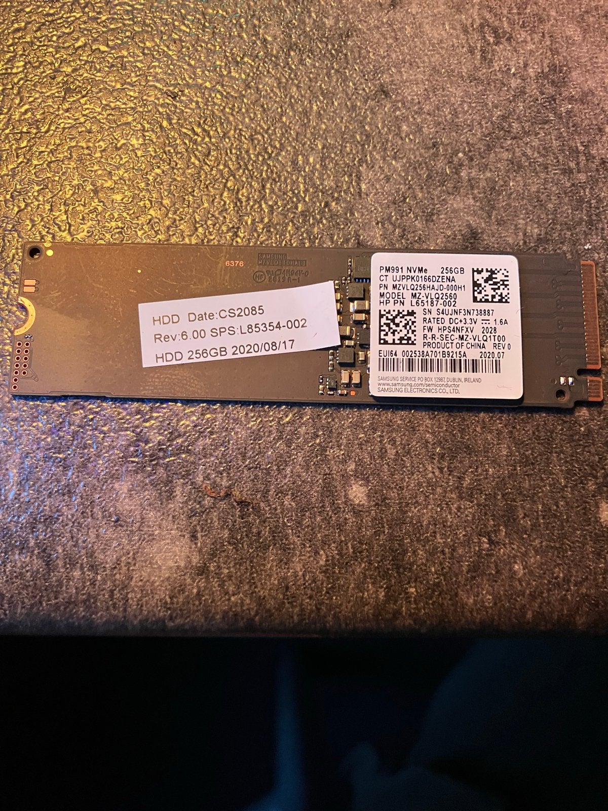 Samsung PM991 NVMe 256GB SSD M.2, Computers en Software, Intern, Server, SSD, Ophalen of Verzenden