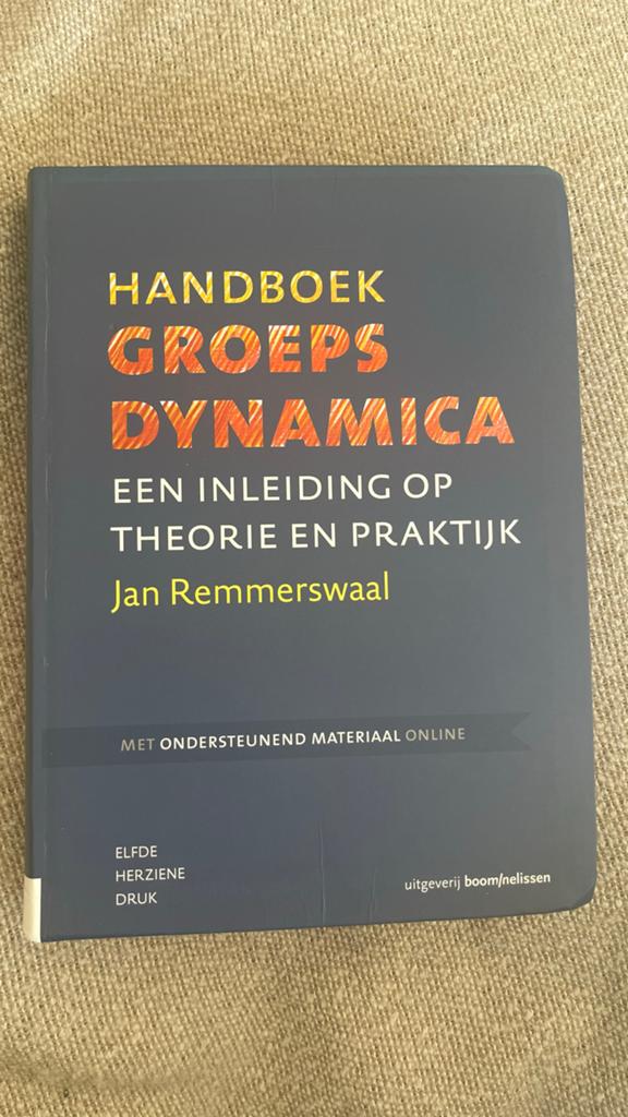 Handboek Groepsdynamica - Jan Remmerswaal, Boeken, Studieboeken en Cursussen, Ophalen of Verzenden, Gamma, Zo goed als nieuw, HBO