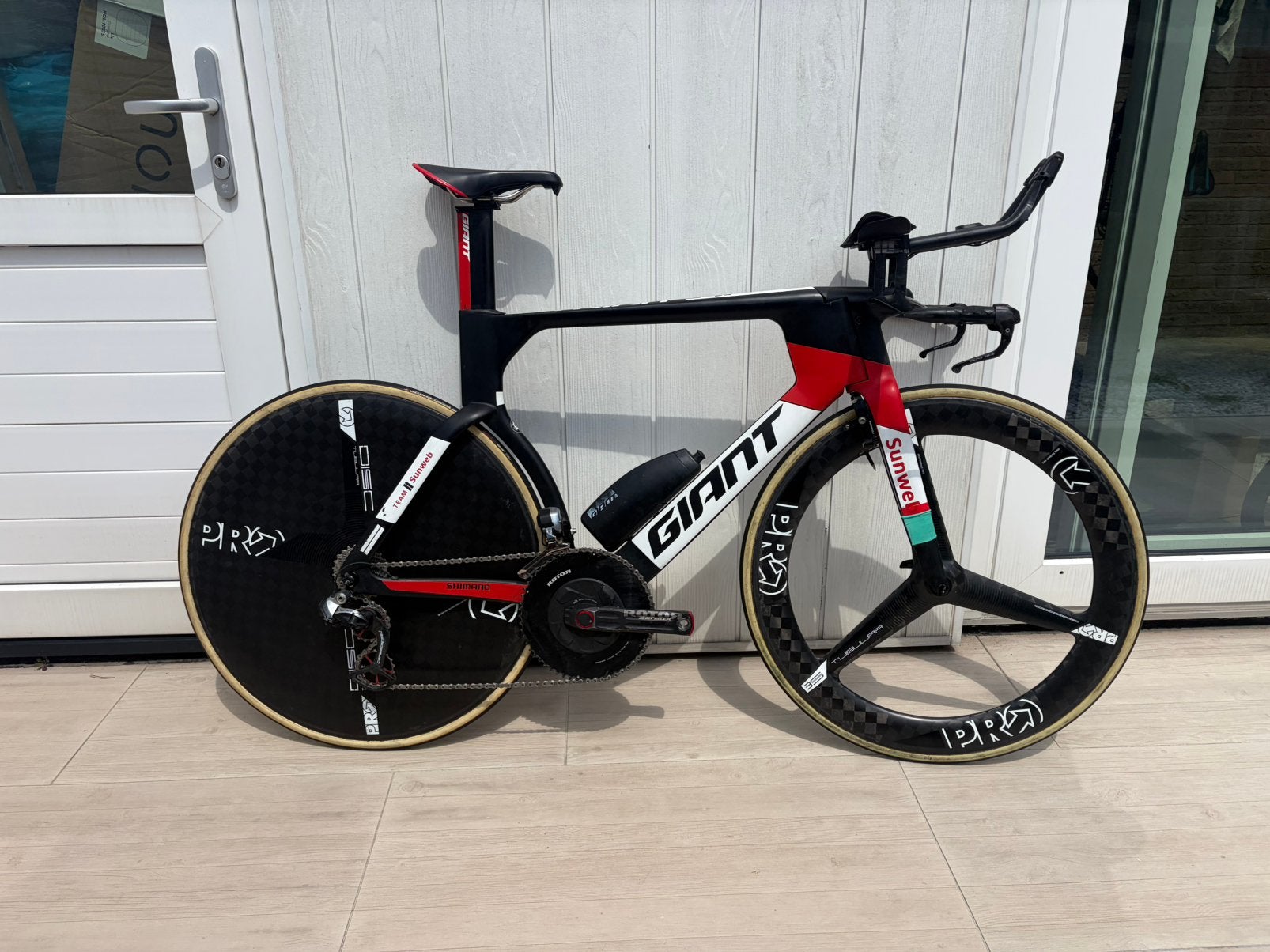 Giant Trinity, Fietsen en Brommers, Fietsen | Racefietsen, Gebruikt, Giant, Meer dan 20 versnellingen, Velgrem, Carbon, 53 tot 57 cm