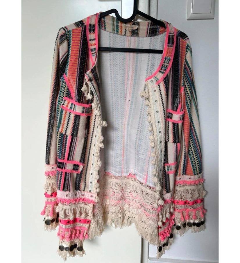 Colourful boho kimono jacket AMBIKA S, Meerkleurig, Ophalen of Verzenden, Maat 36 (S), Ambika