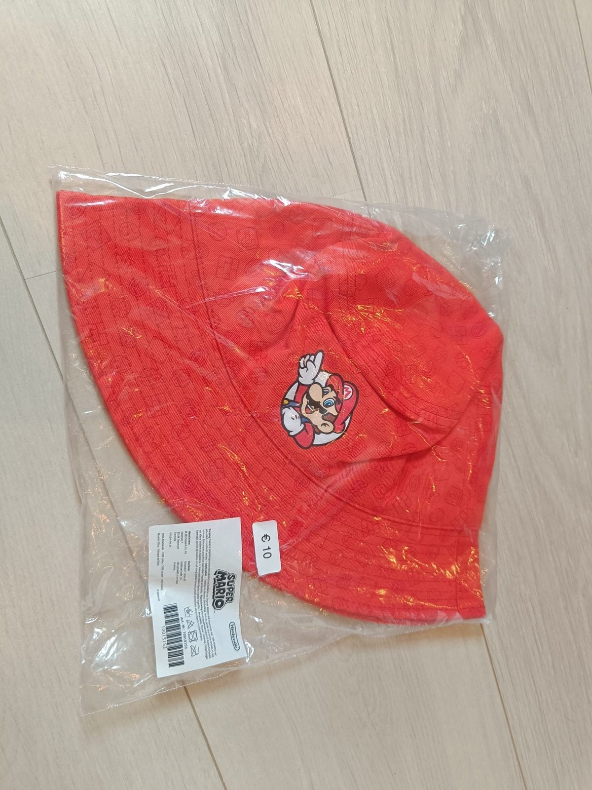 Nieuwe Super Mario Bucket Hat - Rood - Officieel Nintendo, Verzenden, Jongen of Meisje, Nieuw, 170 of groter
