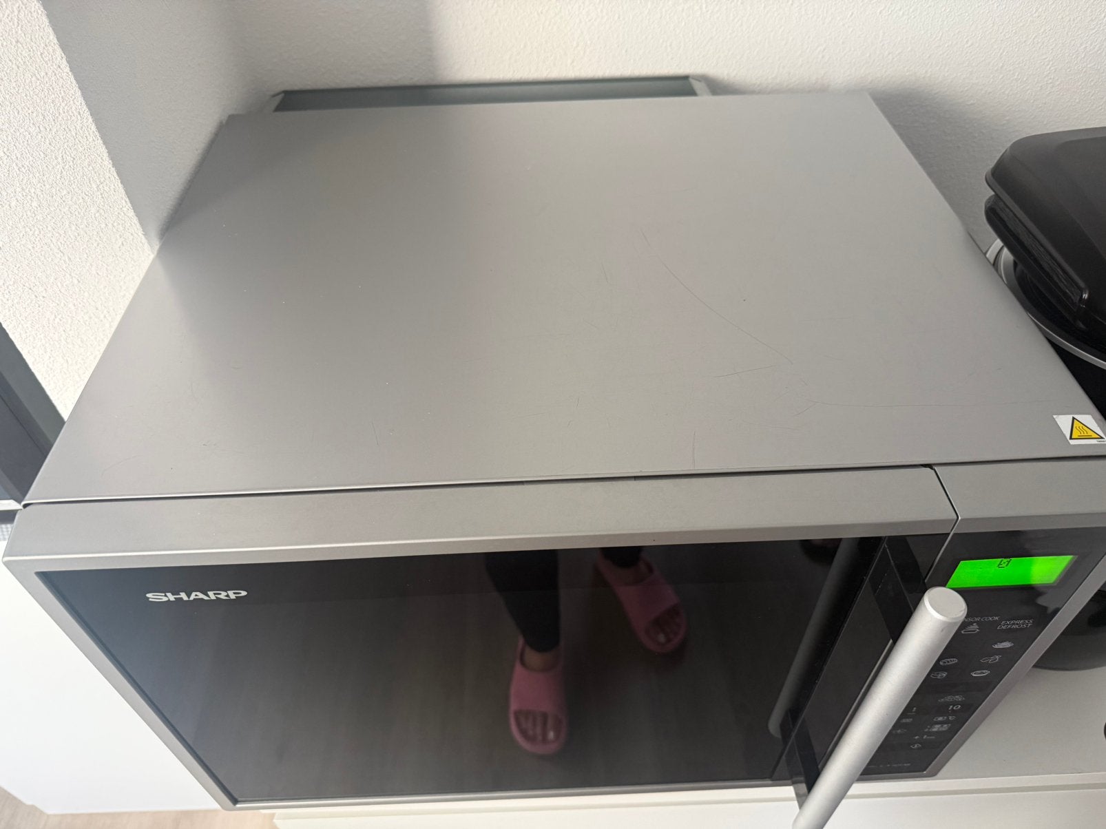 Sharp microwave+oven, Zo goed als nieuw, Minder dan 100 cm, Grijs, 50 tot 75 cm