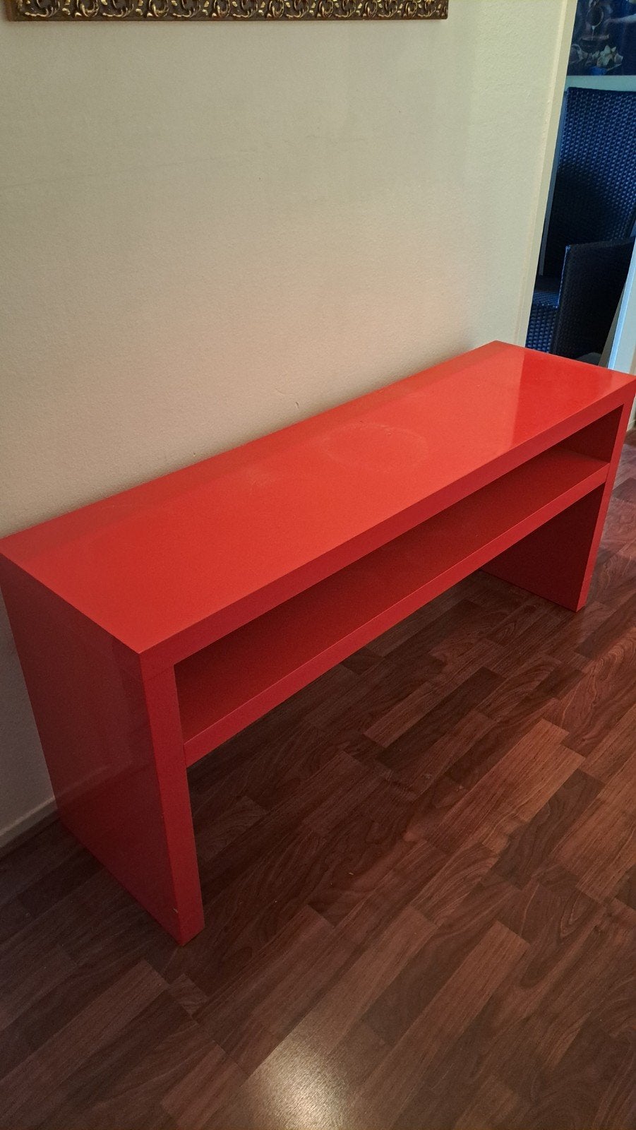 ikea lack sidetable hoogglans rood, Ophalen, Gebruikt, 100 tot 150 cm, 25 tot 50 cm