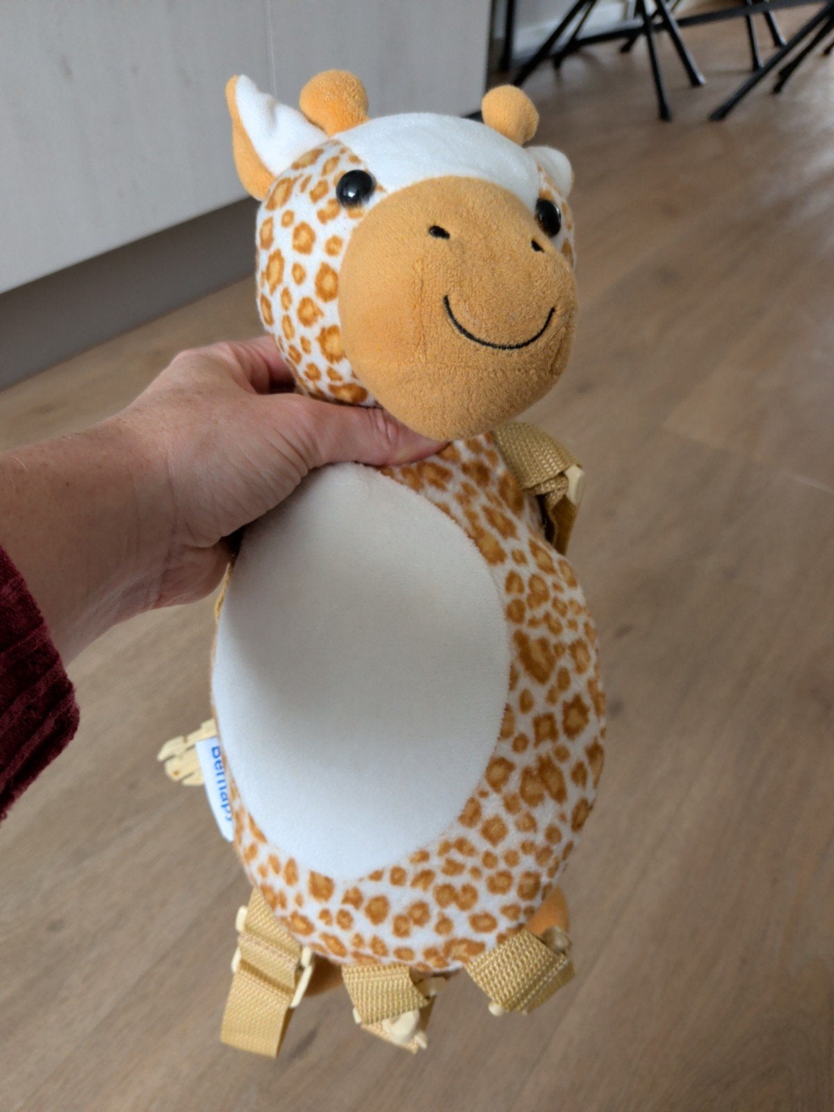 Anti-wegloop rugzakje dreumes/peuter - Giraffe, Kinderen en Baby's, Ophalen of Verzenden
