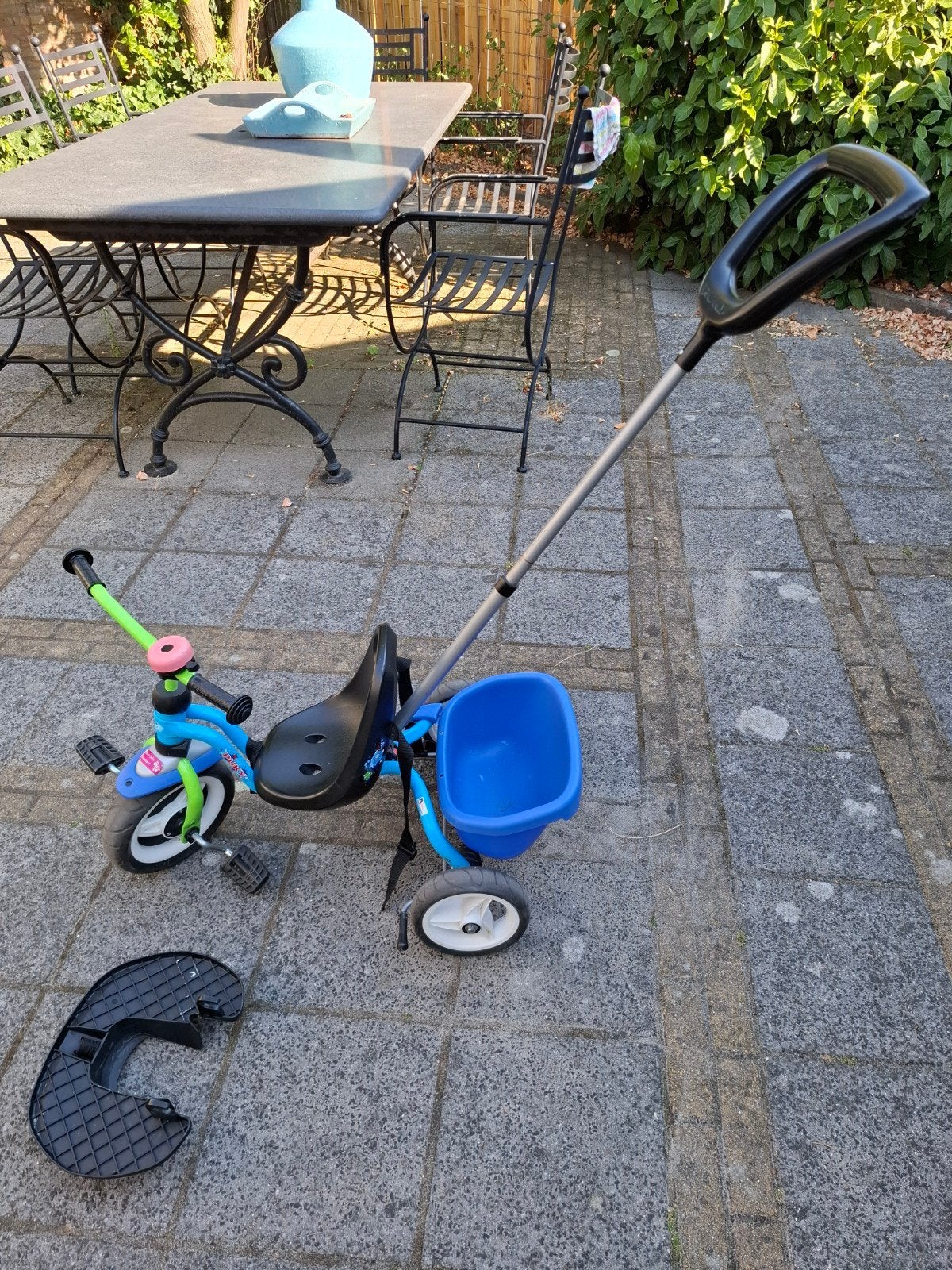 Pucky driewieler, Ophalen, Gebruikt, Pucky, Duwstang