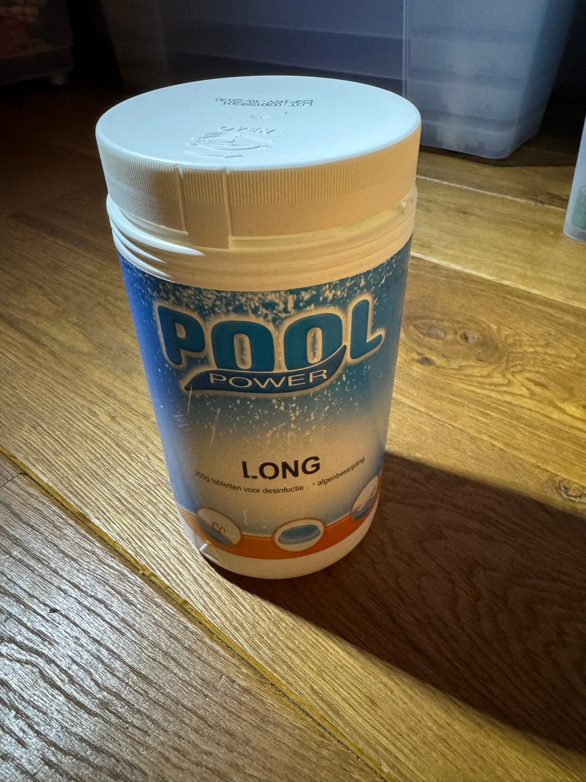 Pool Power Long Chloortabletten 5x 200g (1kg pot), Ophalen of Verzenden, Zo goed als nieuw, Rond, Overige typen