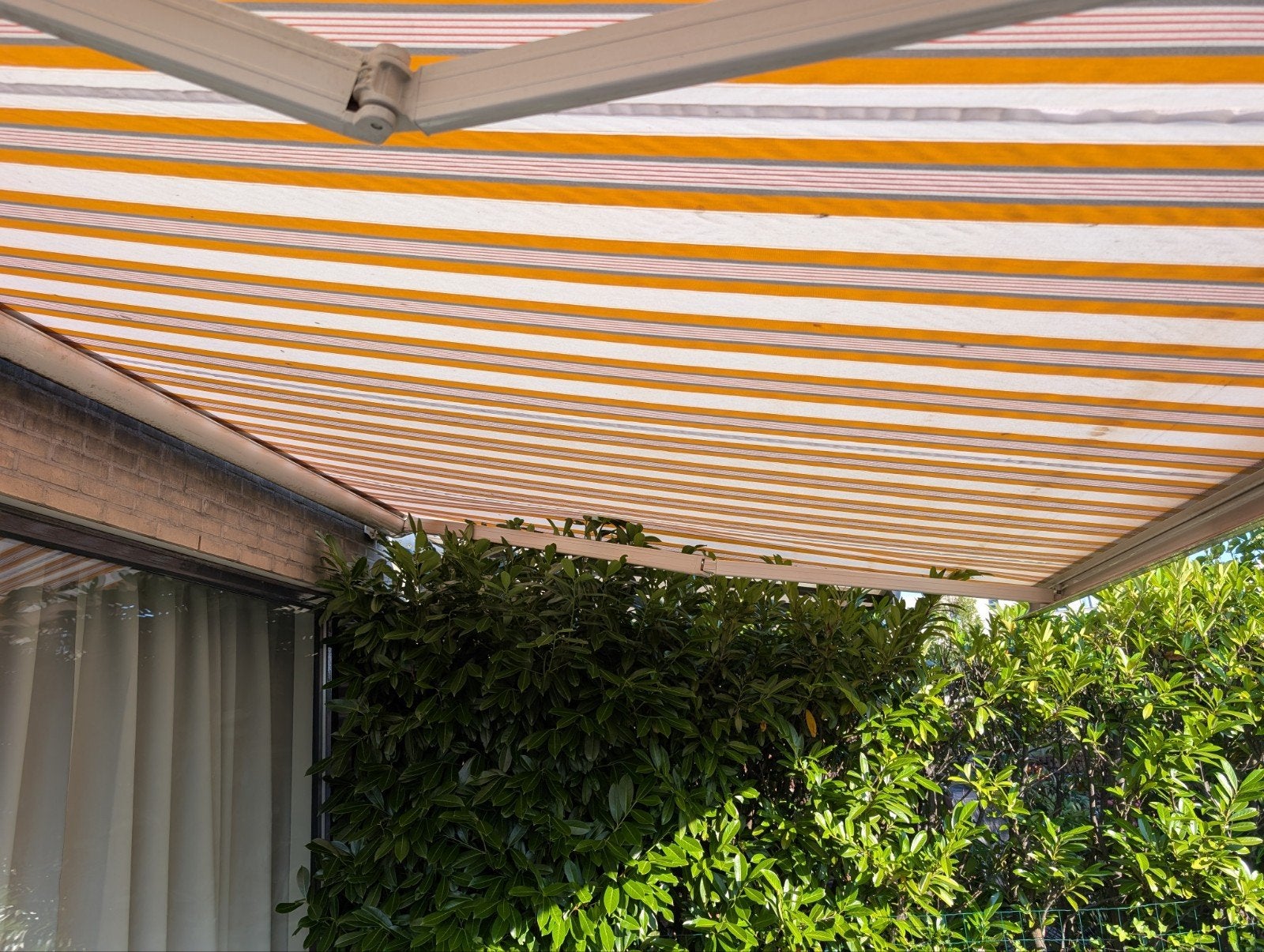 Sunline zonnescherm 4 x 3 meter (elektrisch), Ophalen, Gebruikt, Elektrisch, 250 cm tot 450 cm