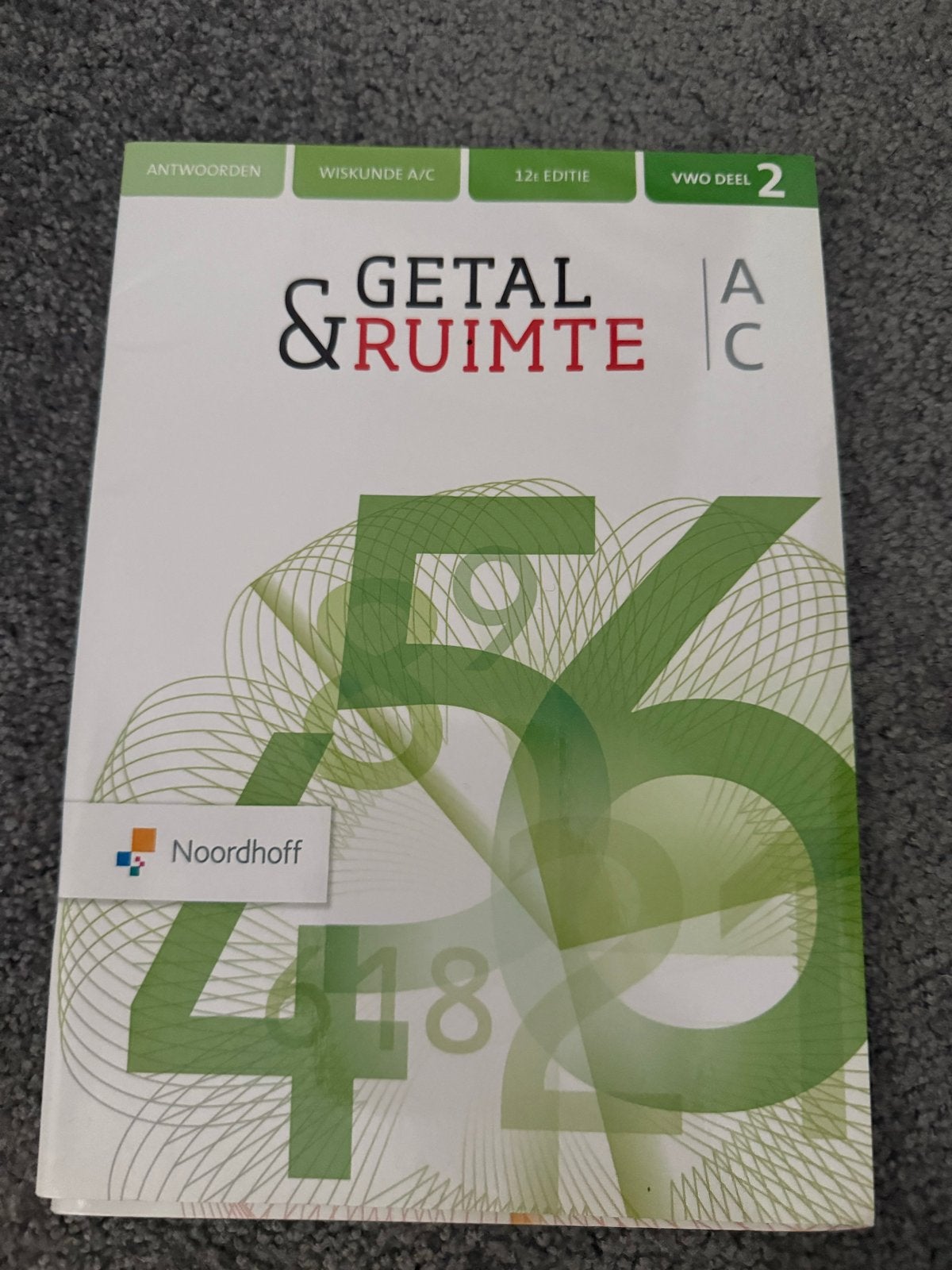 Getal & Ruimte Wiskunde A/C VWO deel 2 - 12e editie, Boeken, Schoolboeken, Ophalen of Verzenden, Zo goed als nieuw, VWO, Wiskunde A