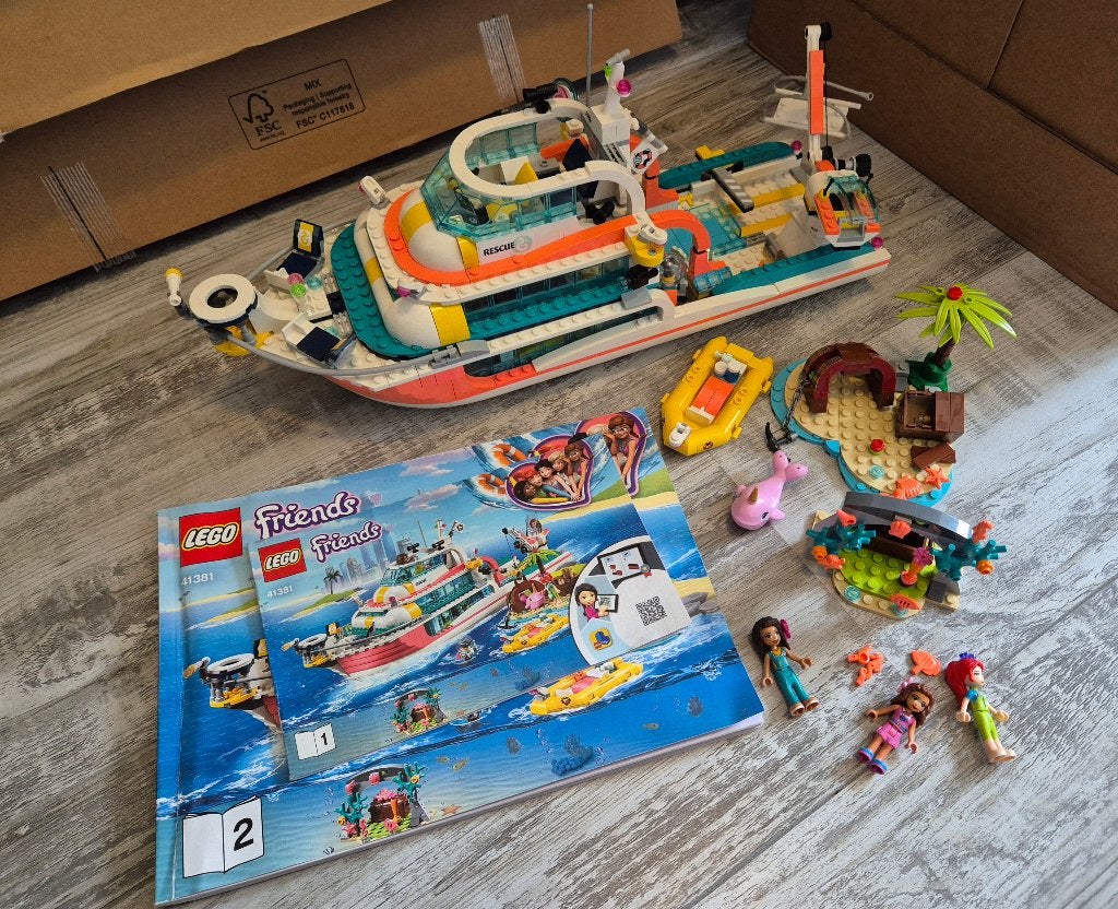 Lego Friends 41381 Reddingsboot Rescue Mission Boat, Lego, Friends, Ophalen of Verzenden, Complete set