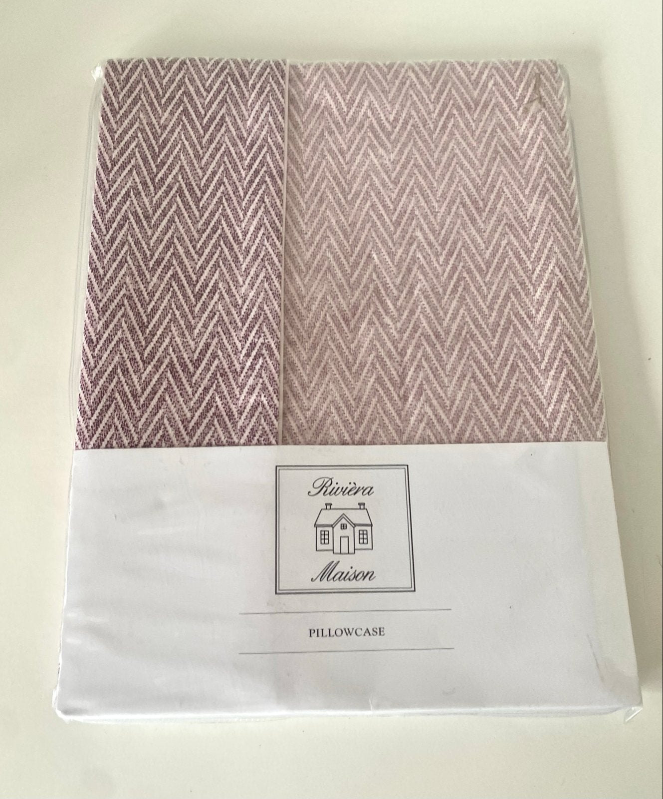 Riviera Maison Kussensloop Gently Pink 60x70 cm Katoen, Eenpersoons, Hoeslaken of Sloop, Katoen, Ophalen of Verzenden