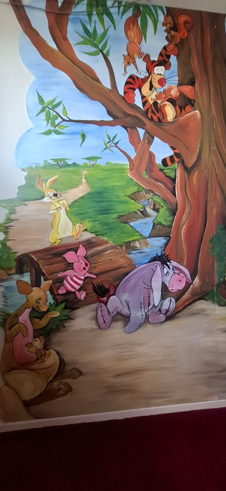 Disney wand op mdf geschilderd, Ophalen, 240 cm, Hout, Meerkleurig