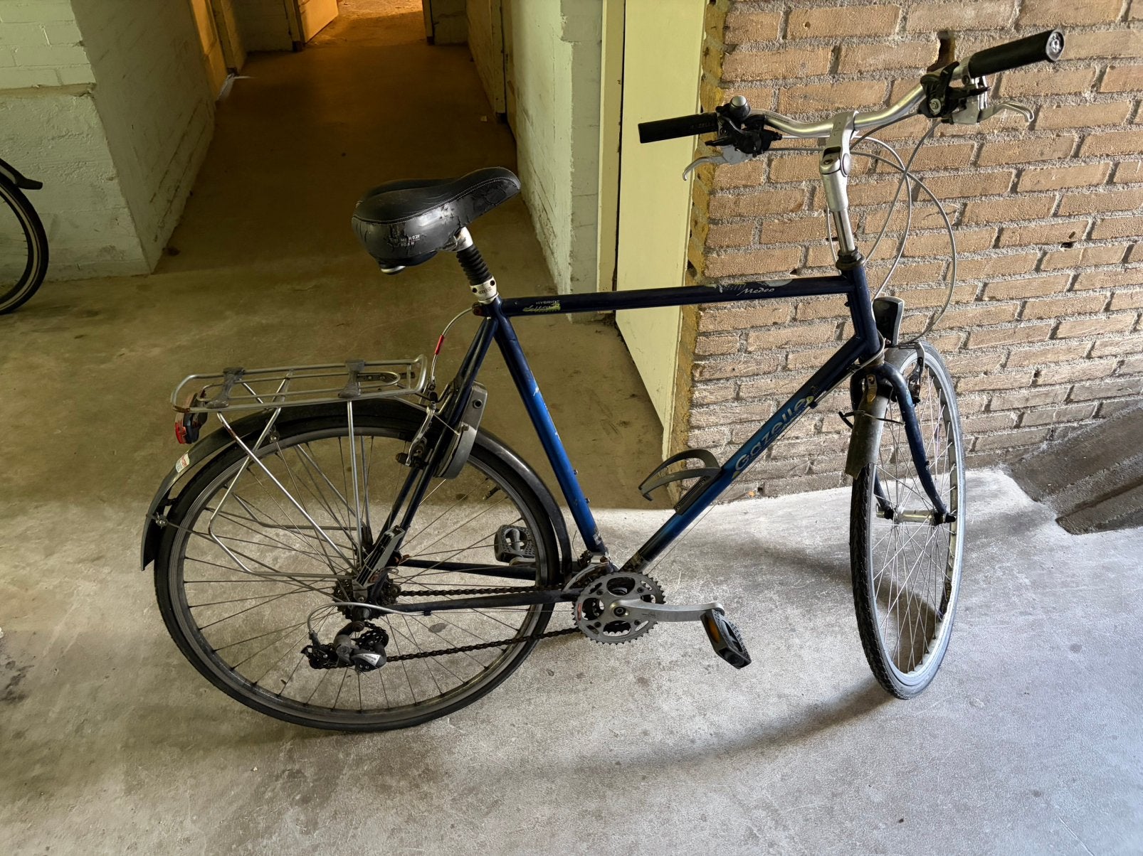 Herenfiets, Ophalen, 28 inch, Gebruikt, 57 tot 61 cm