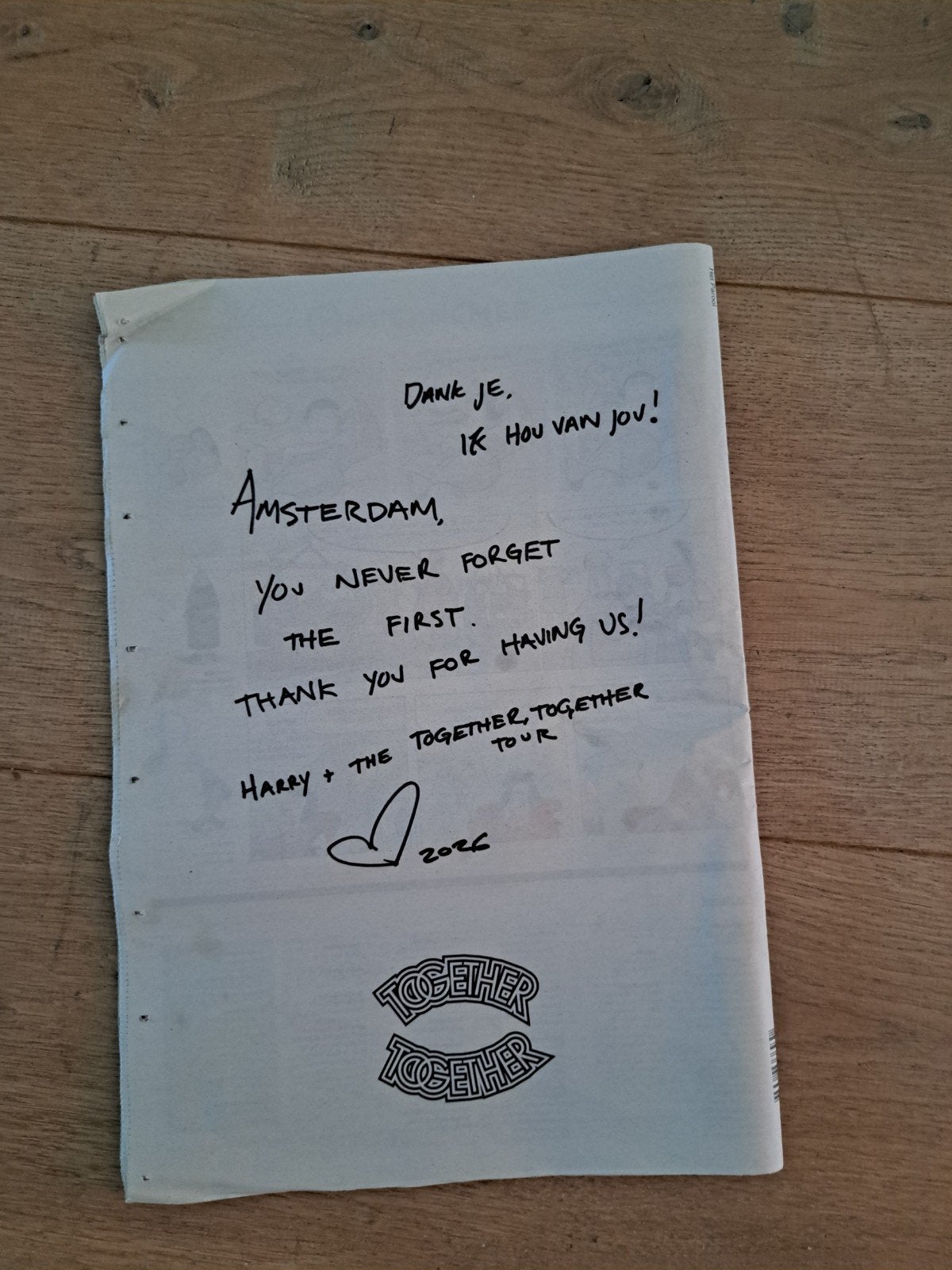 Harry Styles Parool, Ophalen