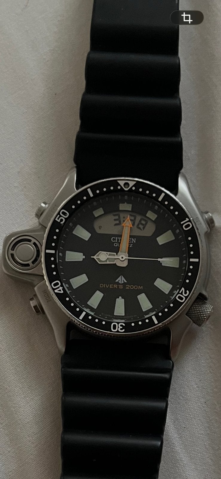 Mooi citizen duikhorloge, Gebruikt, Staal, Kunststof, Ophalen of Verzenden