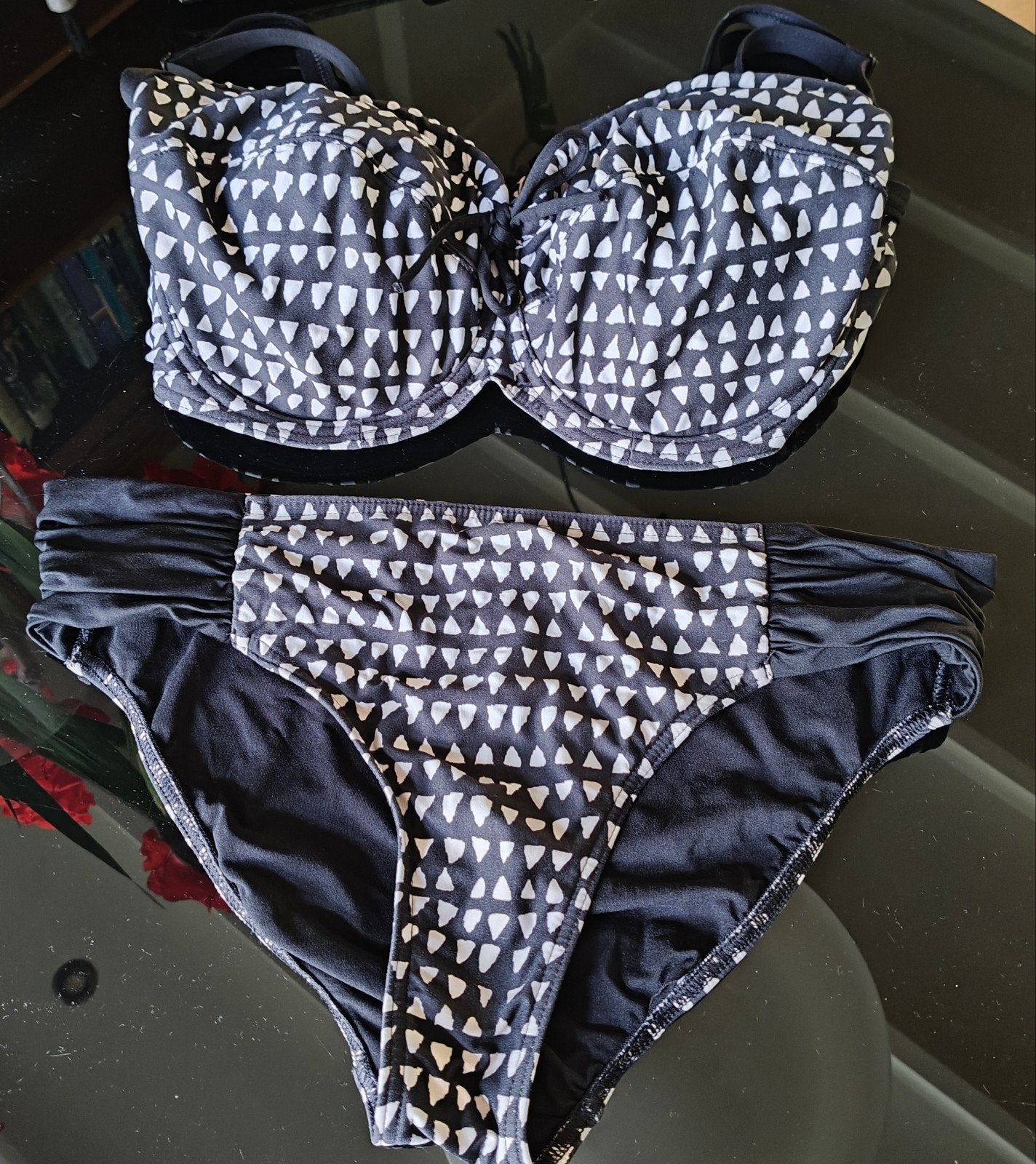 Cyell Beachwear bikini- Zwart/Wit, maat 40, F, Zwart, Ophalen of Verzenden, Cyell, Bikini
