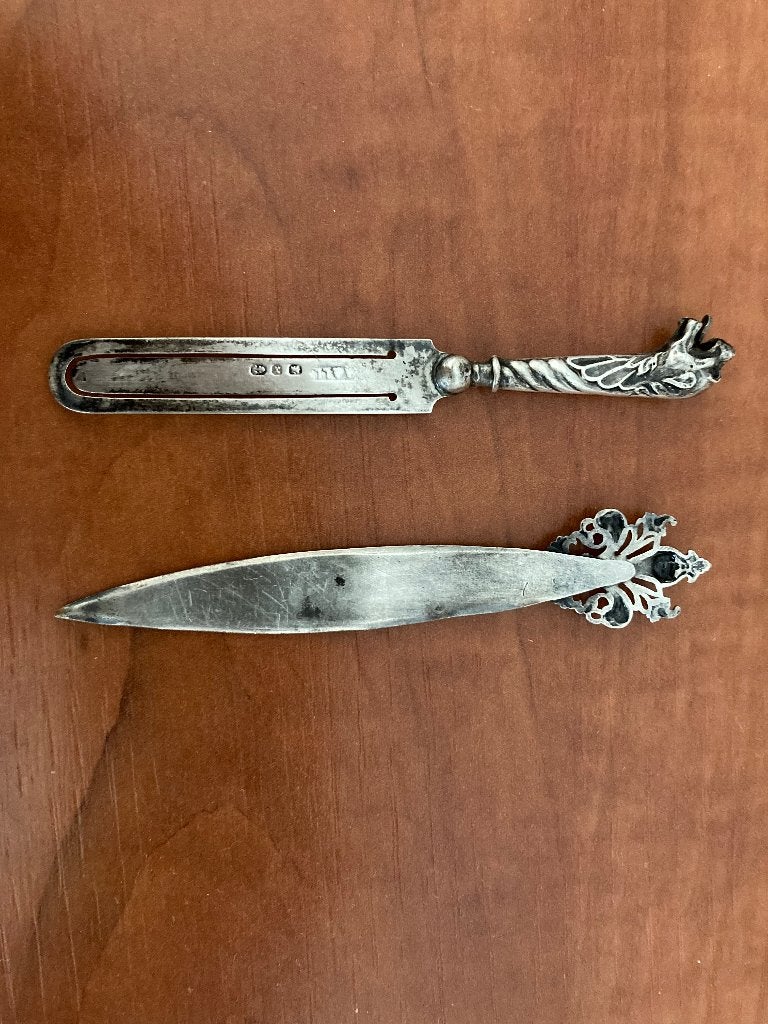 Briefopener/boekenlegger zilver, Ophalen, Zilver