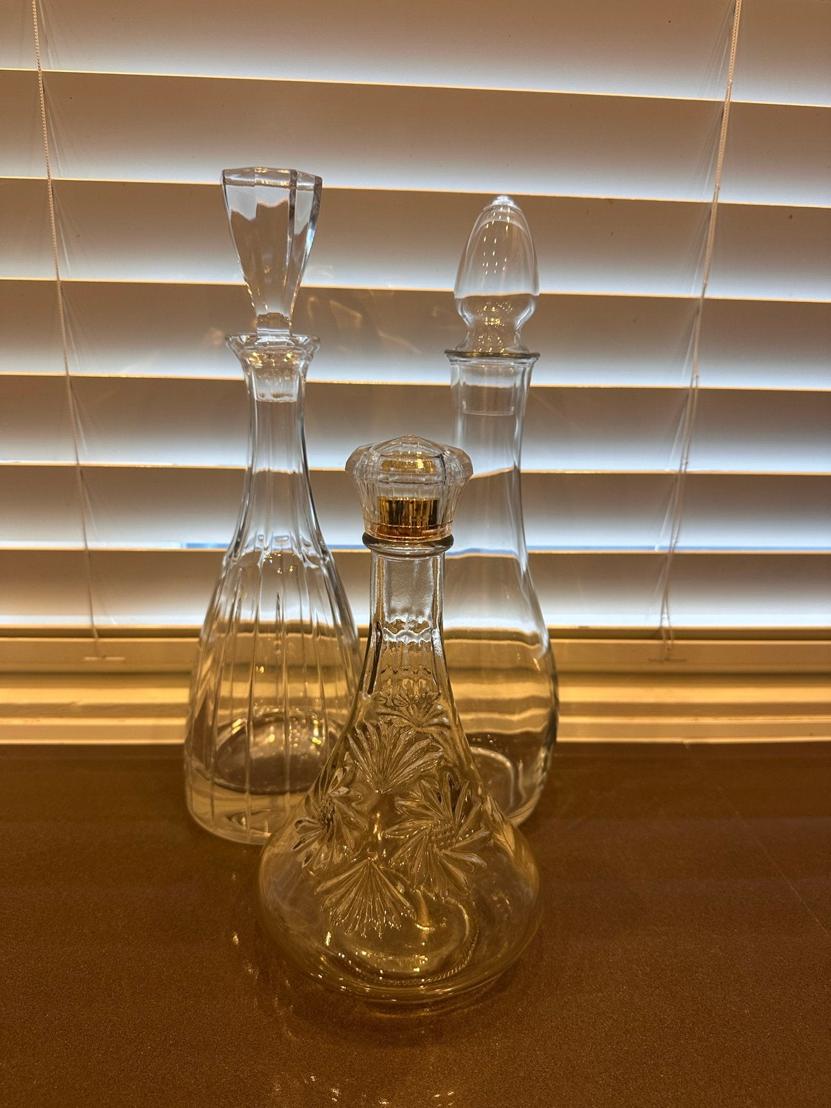 Set van 3 whiskykaraffen en 1 waterkan, Antiek en Kunst, Antiek | Glas en Kristal, Ophalen
