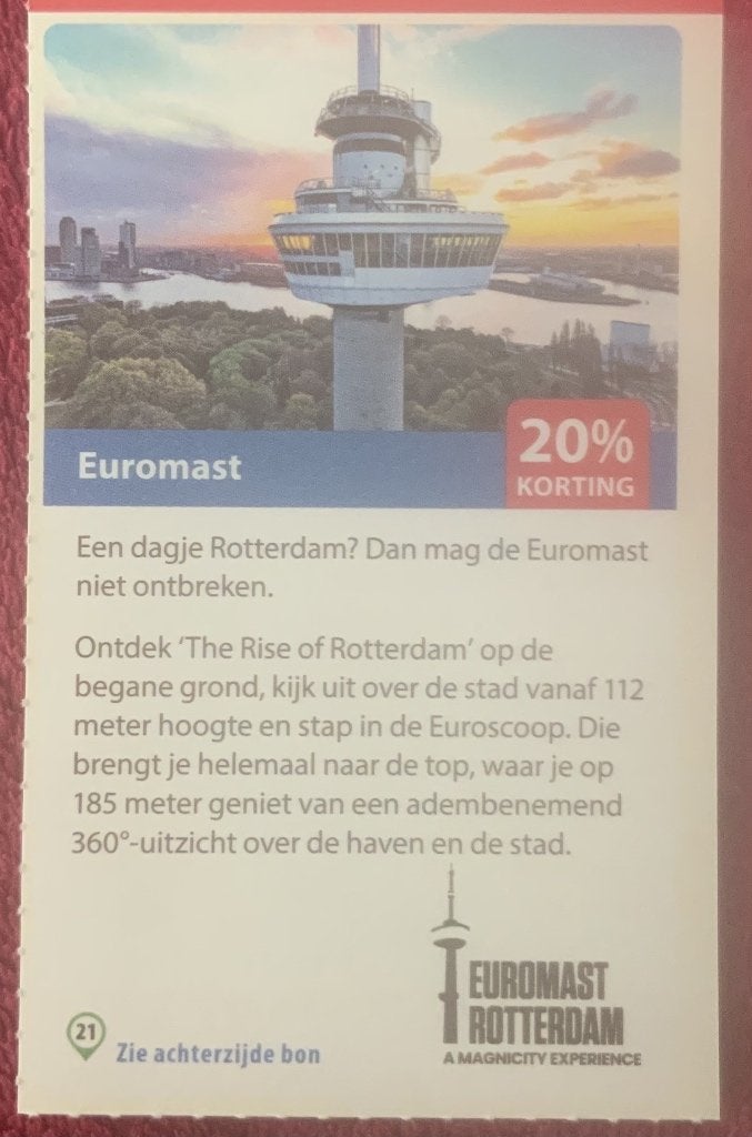 Euromast Rotterdam Voordeelbon, Drie personen of meer, Kortingsbon, Overige typen