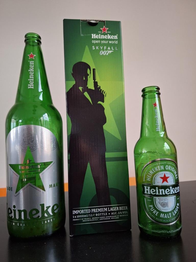 4. Heineken 1 liter fles, Ophalen of Verzenden, Flesje(s), Heineken