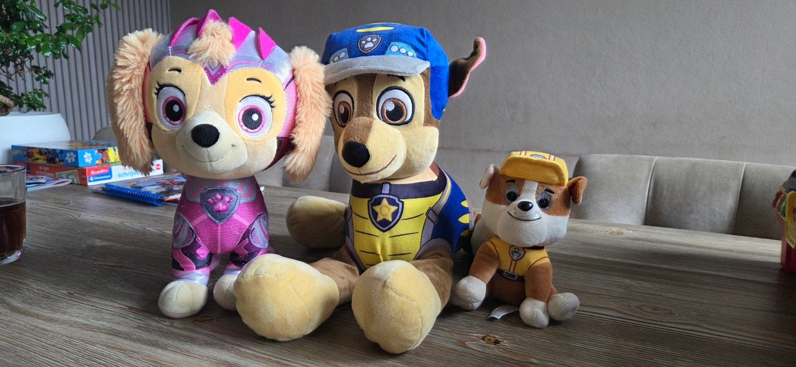 Paw Patrol knuffels: Chase en Rubble en skye, Kinderen en Baby's, Speelgoed | Knuffels en Pluche, Gebruikt, Overige merken, Blauw