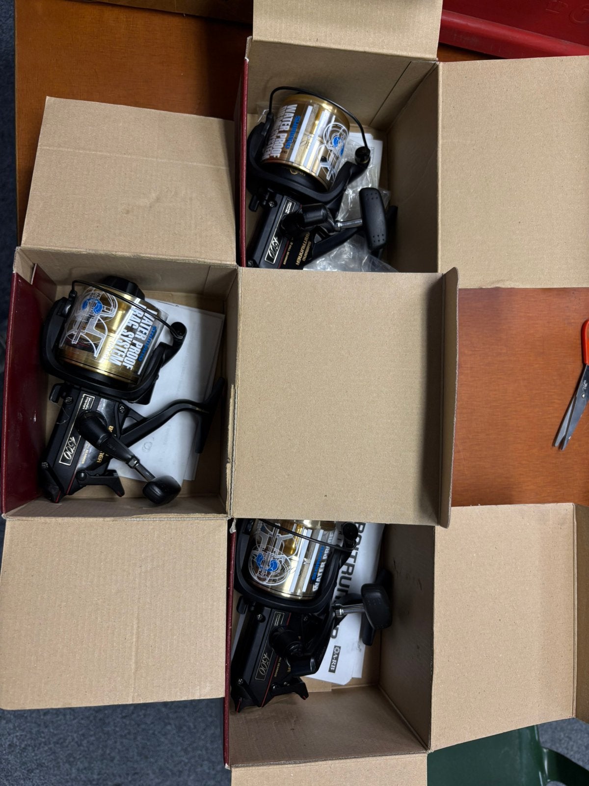 3 x Shimano 4500B Goud ZGAN, Ophalen, Zo goed als nieuw, Molen