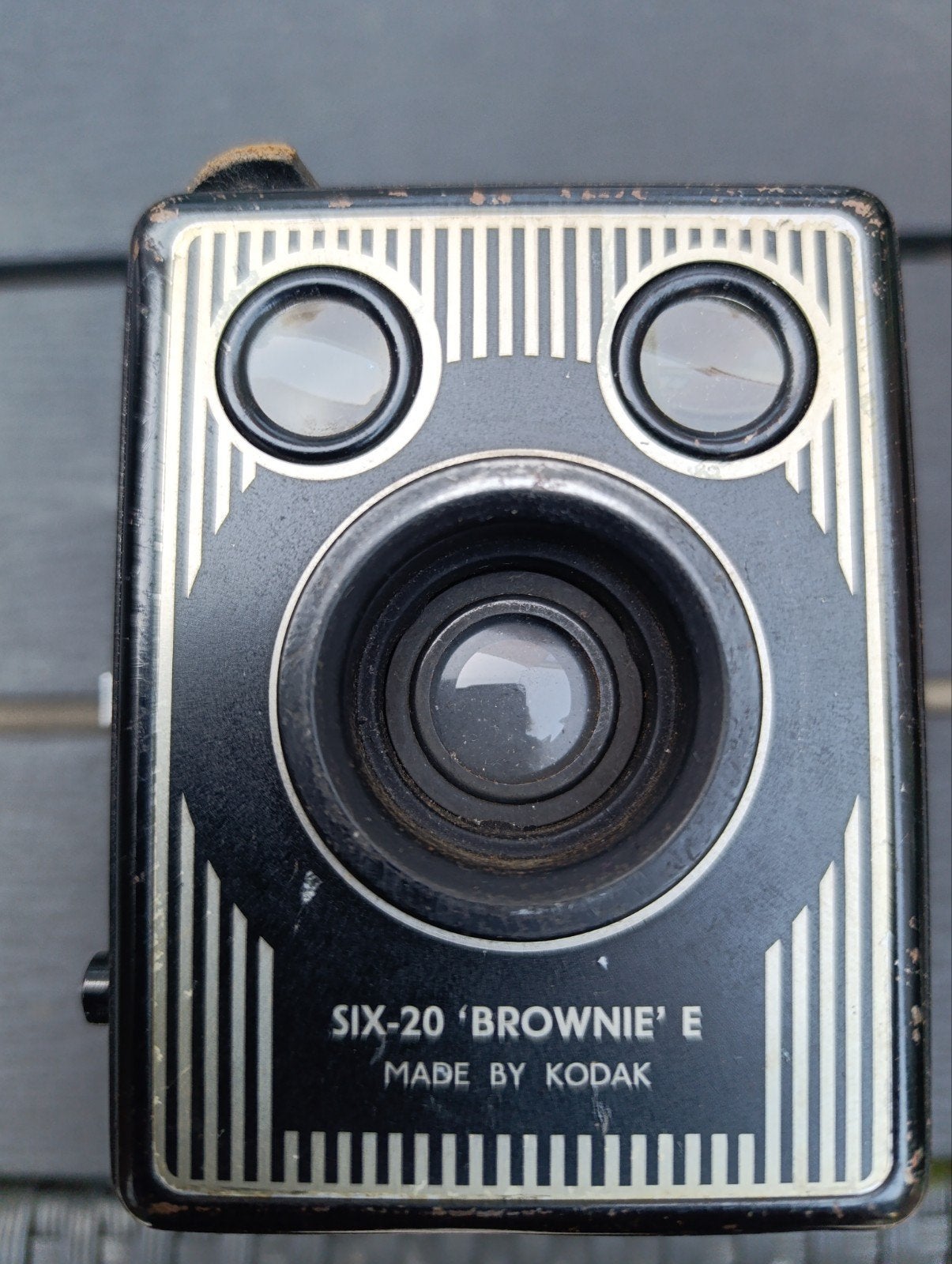 Vintage Kodak Brownie E Six-20 Boxcamera met tas, Ophalen of Verzenden