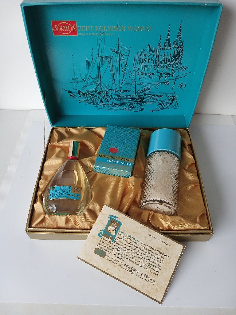RARITEIT !!!! luxe geschenkdoos 4711 Echt Kölnisch Wasser, Verzenden, Nieuw, Parfumfles, Gevuld