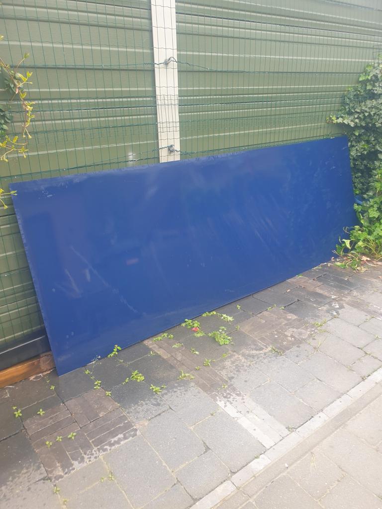 Blauwe HPL plaat - Gebruikt, goede staat, Ophalen of Verzenden, Gebruikt, HPL, Minder dan 20 mm