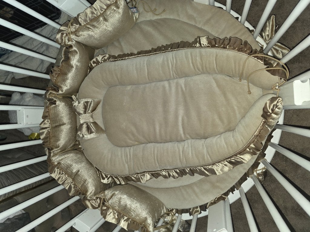 Witte ronde bopita box met aankleding, Ophalen, Zo goed als nieuw, Rond, In hoogte verstelbaar